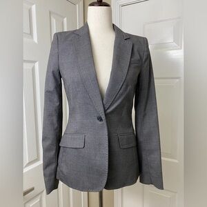 H&M Womens Blazer Size 4 Gray Pattern Jacket